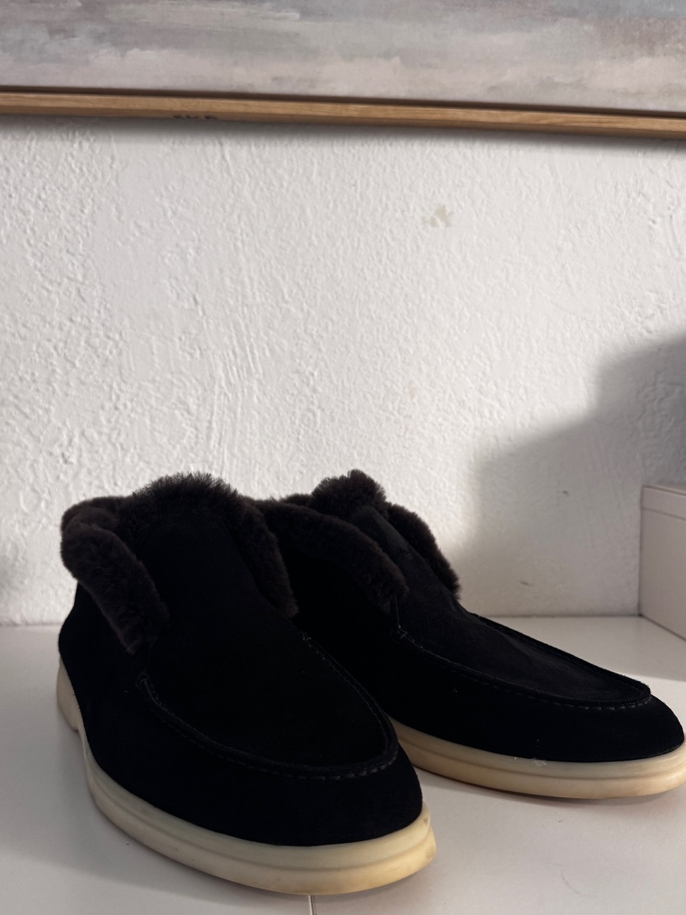 Loro Piana Open Walk Suede Dark Brown. Sz 41, 10, 10.5 Women's